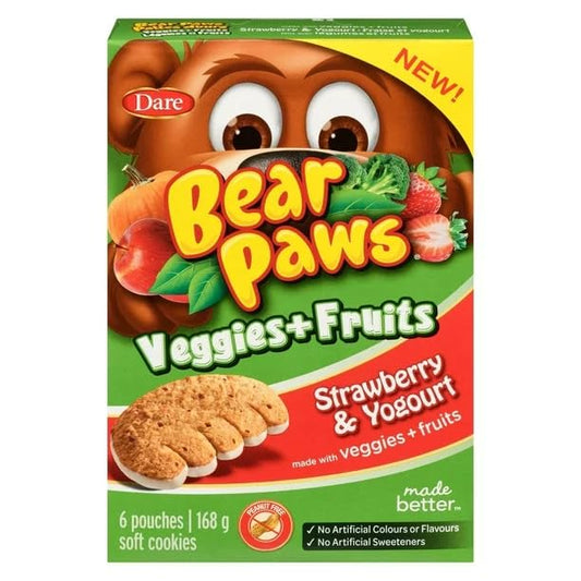 Dare Bear Paws Vegetables Fruits Strawberry Yogurt