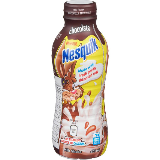 Nestle Nesquik Chocolate Milkshake - Shelf Stable, 473ml/16 fl. oz (Shipped from Canada)
