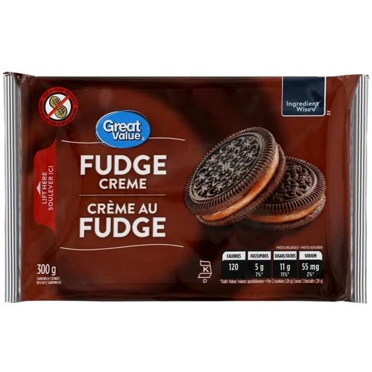 Great Value Fudge Cream Sandwich Cookies