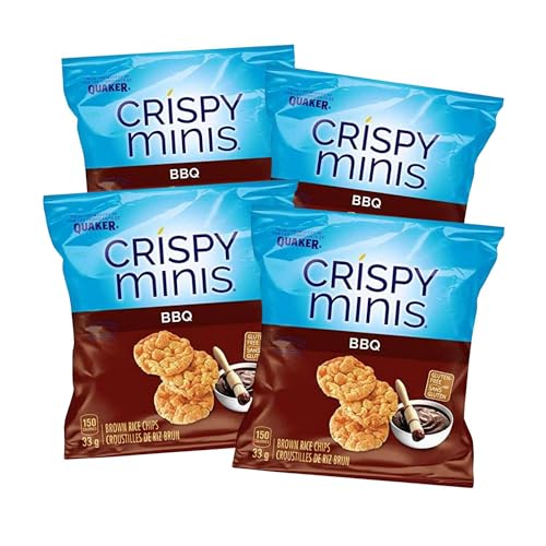 Quaker Crispy Minis Brown Rice Chips BBQ, 33g/1.2 oz (Shipped from Canada)