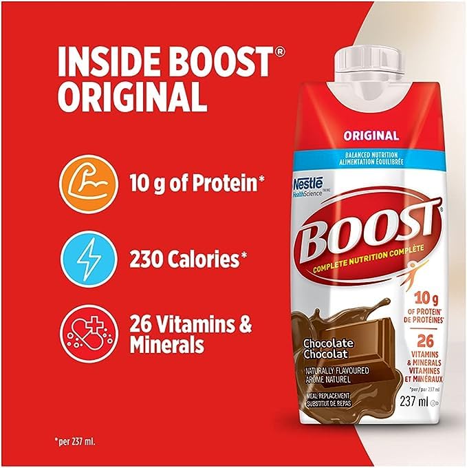Boost Original Vanilla Meal Replacement Drink, 6 x 237ml/8 fl. oz. (Shipped from Canada)