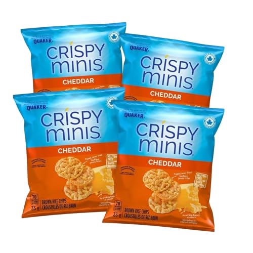 Quaker Crispy Minis Cheddar Brown Rice Chips, 33g/1.2 oz (Shipped from Canada)