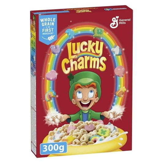 Lucky Charms Breakfast Cereal with Marshmallows, Whole Grains, 300g/10.6 oz (Shipped from Canada)