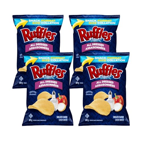 Ruffles All Dressed Flavoured Potato Chips, 60g/2.1 oz (Shipped from Canada)