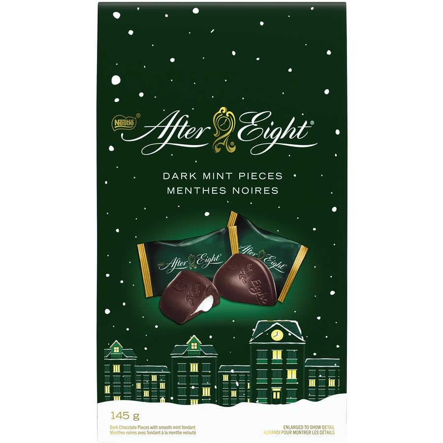 After Eight Dark Mint Chocolate Pieces Christmas/Holiday Bag 145g/5.1oz (Shipped from Canada)