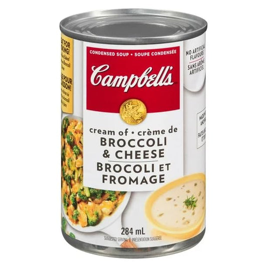 Campbell's Condensed Soup Cream of Broccoli and Cheese - Made with Real Broccoli, Cheddar, & Parmesan Cheeses, 284 mL/9.6 oz (Shipped from Canada)