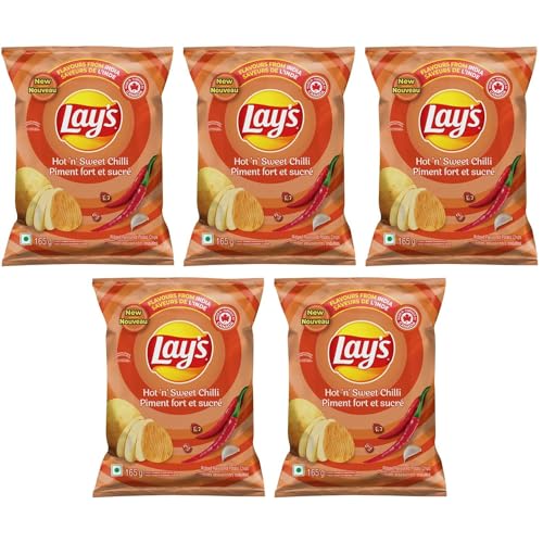 Lays Sweet Chilli Ridged Potato Chips pack of 5