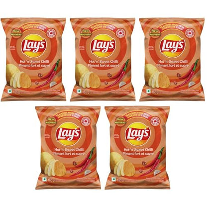 Lays Sweet Chilli Ridged Potato Chips pack of 5