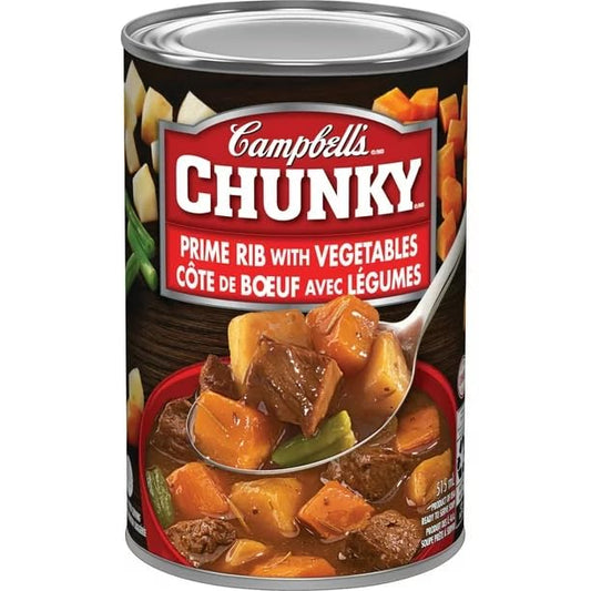 Campbell's Chunky Prime Rib with Vegetables Ready to Serve Soup, Ready to Serve Soup, 515ml/17.4 fl. oz (Shipped from Canada)