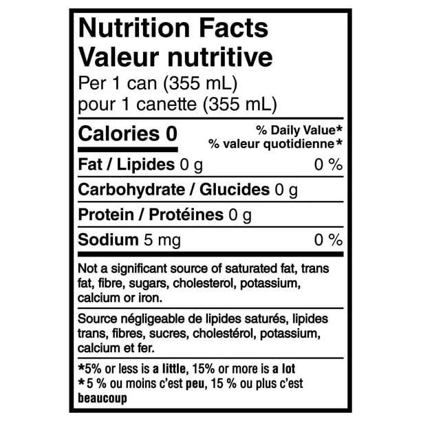 AHA Raspberry + Acai Fridge Pack Cans Nutritional Facts