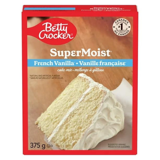 Betty Crocker Super Moist French Vanilla Cake Mix, 375g/13.2 oz (Shipped from Canada)