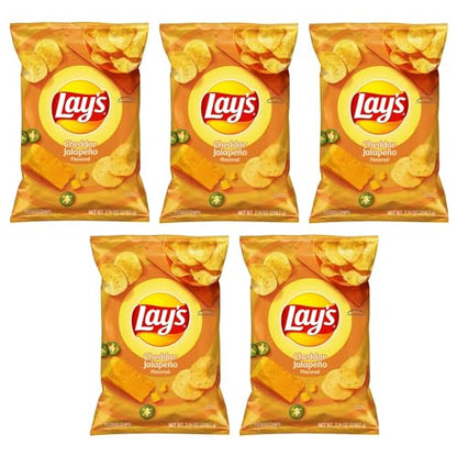 Lays Cheddar Jalapeno Flavored Potato Chips pack of 5