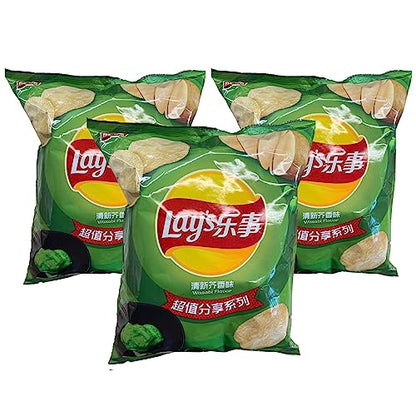 Lays Wasabi Flavour Potato Chips pack of 3