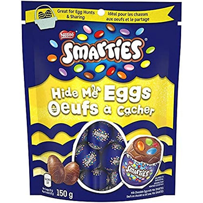 Nestle Smarties Easter Hide Me Chocolate Eggs, 150g/5.3oz.(Imported from Canada)