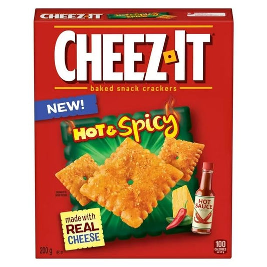 Cheez-It Baked Snack Crackers, Hot & Spicy, 200g/7oz (Shipped from Canada)
