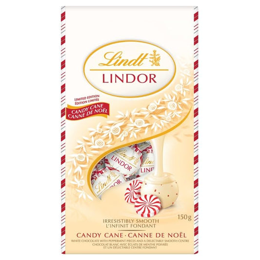 Lind or Candy Cane White Chocolate Truffles, 150g/5.3 oz (Shipped from Canada)
