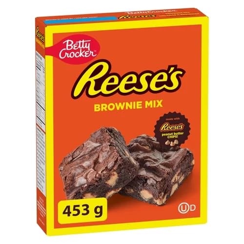 Betty Crocker Reese Brownie Mix, Made with Reese Peanut Butter Chips, 453g/16 oz (Shipped from Canada)
