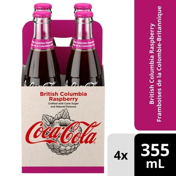 Coca-Cola British Columbia Raspberry pack of 4 front