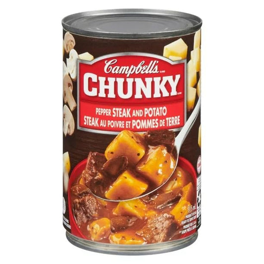 Campbell's Chunky Pepper Steak and Potato Ready to Serve Soup, 515ml/17.4 fl. oz (Shipped from Canada)