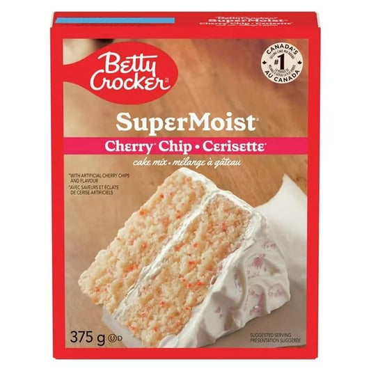 Betty Crocker Super Moist Cherry Chip Cake Mix, 375g/13.2 oz (Shipped from Canada)