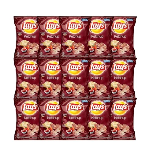 Lays Ketchup Potato Chips Snack Bag, 40g/1.4oz (Shipped from Canada)
