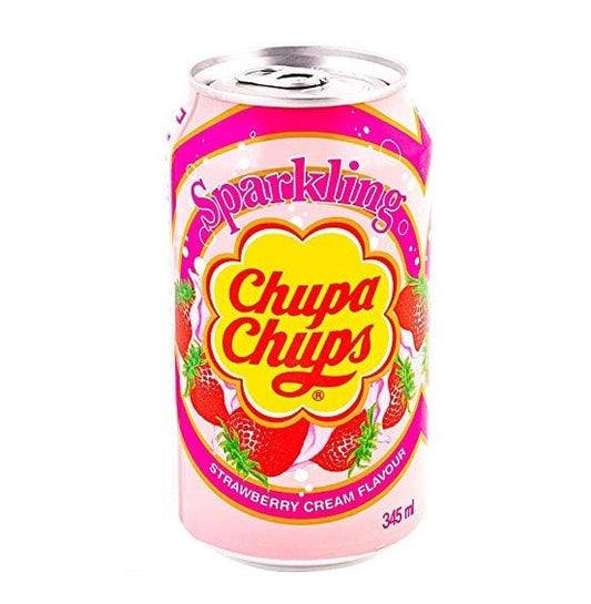 Chupachups Strawberry Cream Sparkling Drink 345ml/11.6oz (Shipped from Canada)