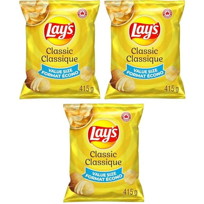 Lays Classic potato chips Value Size pack of 3