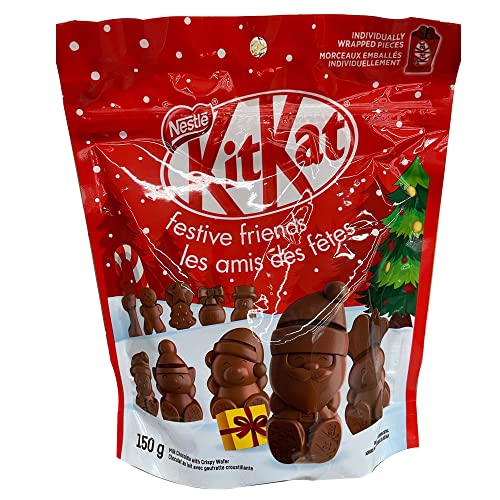 Nestle Kitkat Festive Friends Christmas Santa Chocolate, 150g/5oz (Shipped from Canada)