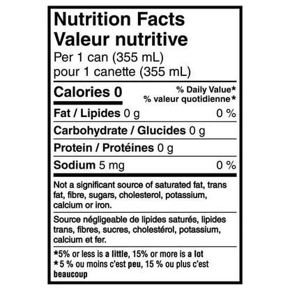 AHA Lime + Watermelon Sparkling Water nutritional facts