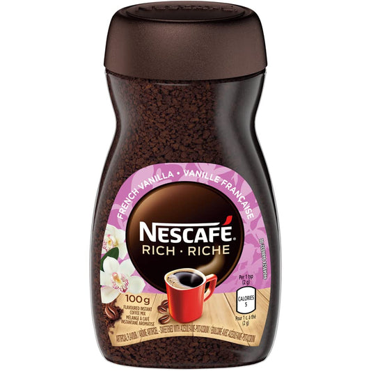 NESCAFÉ French Vanilla Instant Coffee Rich Roast 100g/3.53oz (Shipped from Canada)