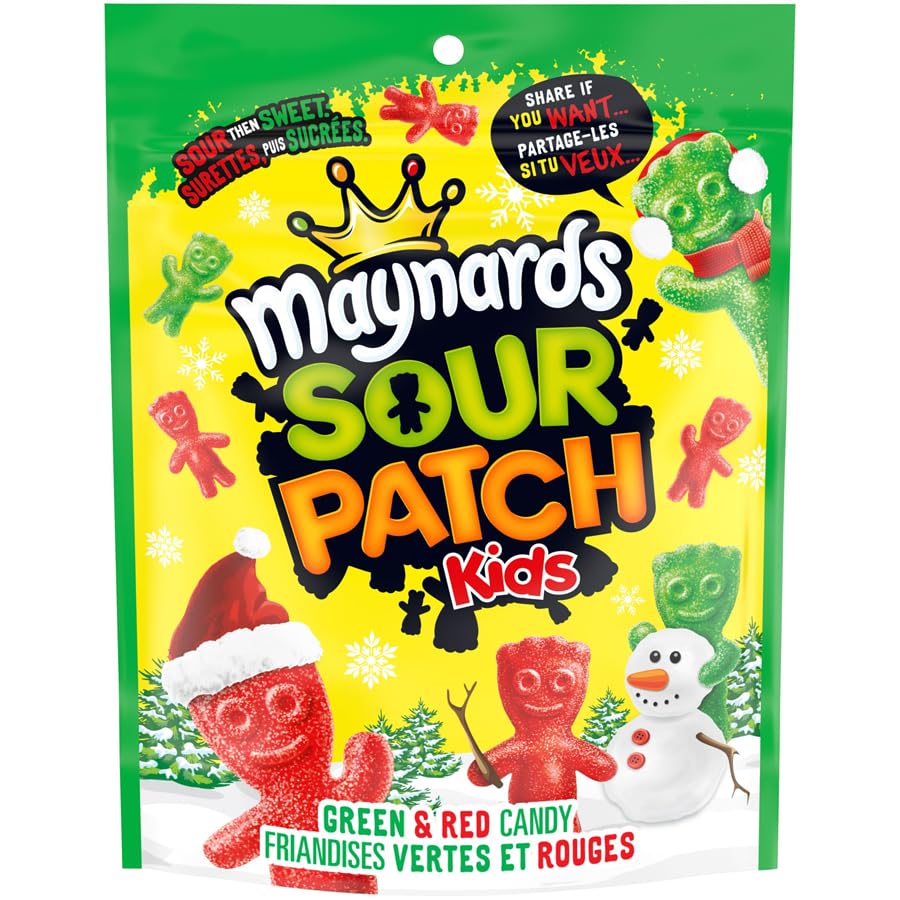 Maynards Christmas Sour Patch Kids Gummy Candy 355g/12.5oz (Shipped from Canada)