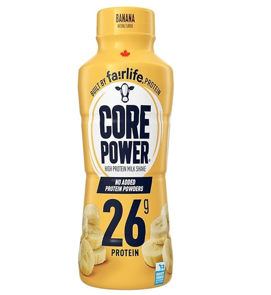 Fairlife Core Power 26g Protein Milk Shakes Banana Made with Canadian Milk 26g/0.91oz (Shipped from Canada)