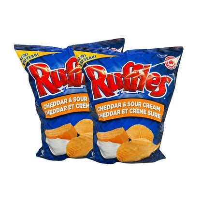 Ruffles Cheddar & Sour Cream Potato Chips pack of 2