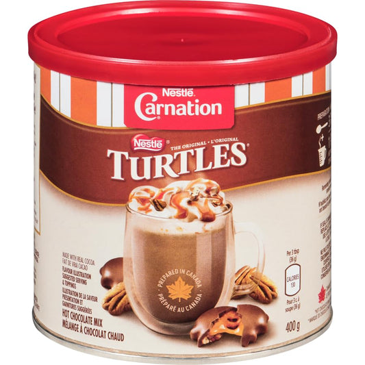 Nestle Carnation Hot Chocolate Mix Turtles, Canister, 400g/14.1 oz (Shipped from Canada)