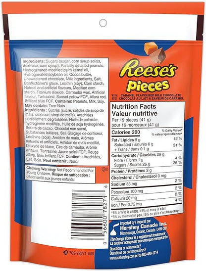 Reese's Pieces with Caramel Flavoured Milk Chocolate, 170g/6oz (Shipped from Canada)