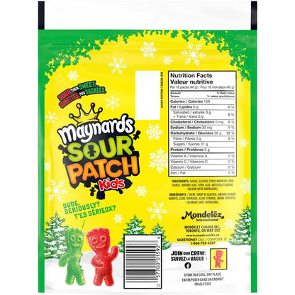 Maynards Christmas Sour Patch Kids Gummy Candy 355g/12.5oz (Shipped from Canada)