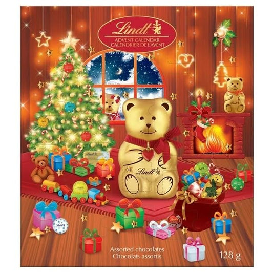 Lindor Teddy Assorted Milk Chocolate Advent Calendar, Christmas Chocolates (Shipped from Canada)