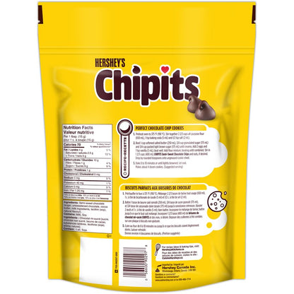 HERSHEY'S CHIPITS Pure Semi-Sweet Chocolate Chips, 2.4kg/5.3 lbs (Shipped from Canada)