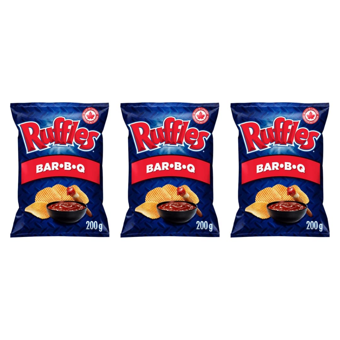 Ruffles Barbecue Potato Chips pack of 3