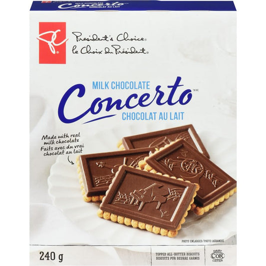 President's Choice Milk Chocolate Concerto Biscuits