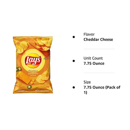 Lays Cheddar Jalapeno Flavored Potato Chips sizes