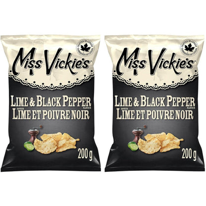 Miss Vickie's Lime & Black Pepper Potato Chips pack of 2