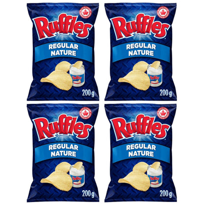 Ruffles Regular Potato Chips pack of 4