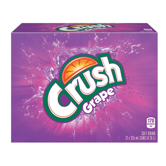 Crush Grape Soda Cans 355ml/11.53oz (Shipped from Canada)