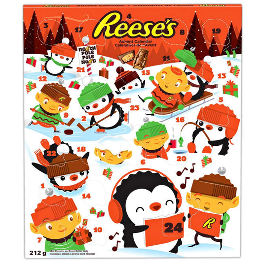 Peanut Butter & Milk Chocolate Advent Calendar Christmas Holiday 212g/7.4oz (Shipped from Canada)