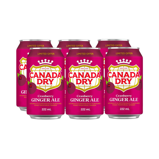 Canada Dry Cranberry Ginger Ale 222 mL/7.5 fl. oz (Shipped from Canada)