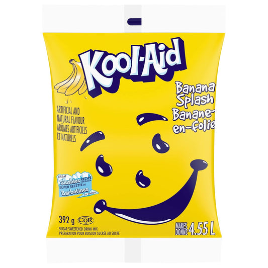 Kool-Aid Banana Splash Powdered Drink Mix 392g/13.8oz (Shipped from Canada)