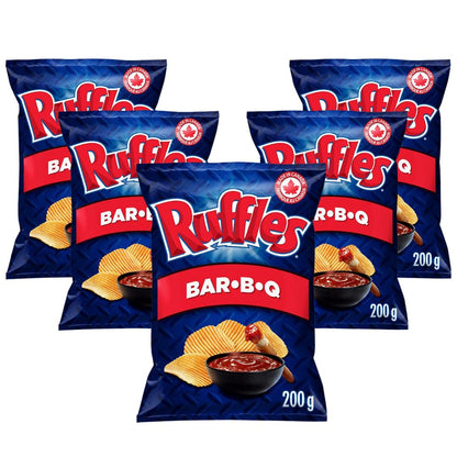 Ruffles Barbecue Potato Chips pack of 5