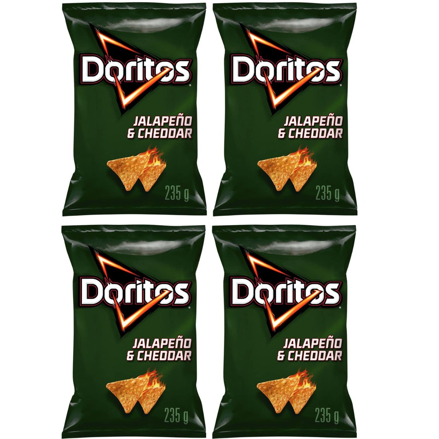 Doritos Jalapeno and Cheddar Tortilla Chips pack of 4
