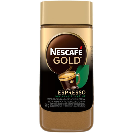 Nescafé 1 Gold Espresso Decaf Instant Coffee, 90 Grams 90g/3.2oz {Imported from Canada}…